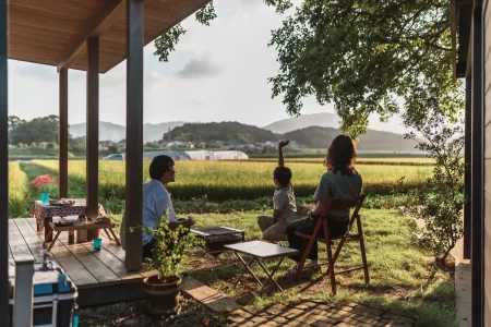 スローライフを楽しむ子育て家族